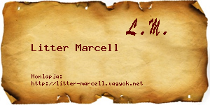 Litter Marcell névjegykártya