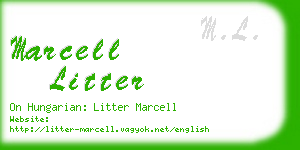 marcell litter business card